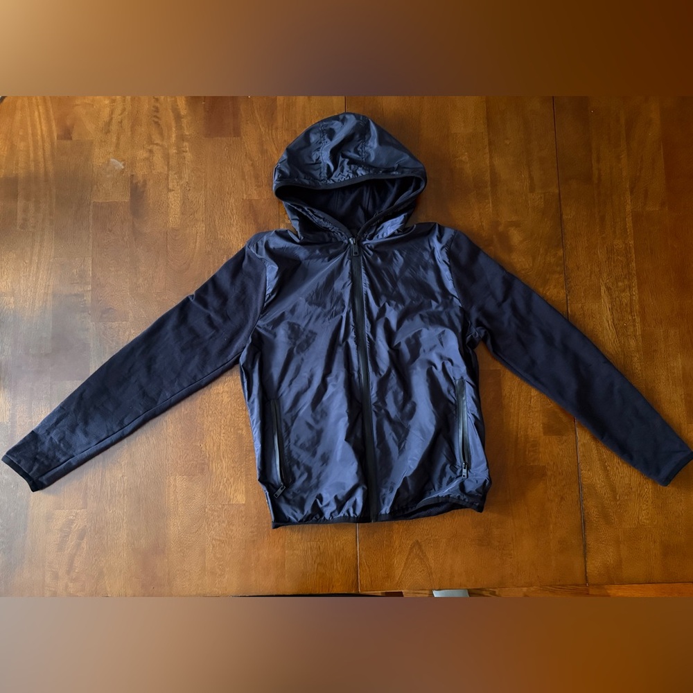Prada Dark Blue Hooded Windbreaker